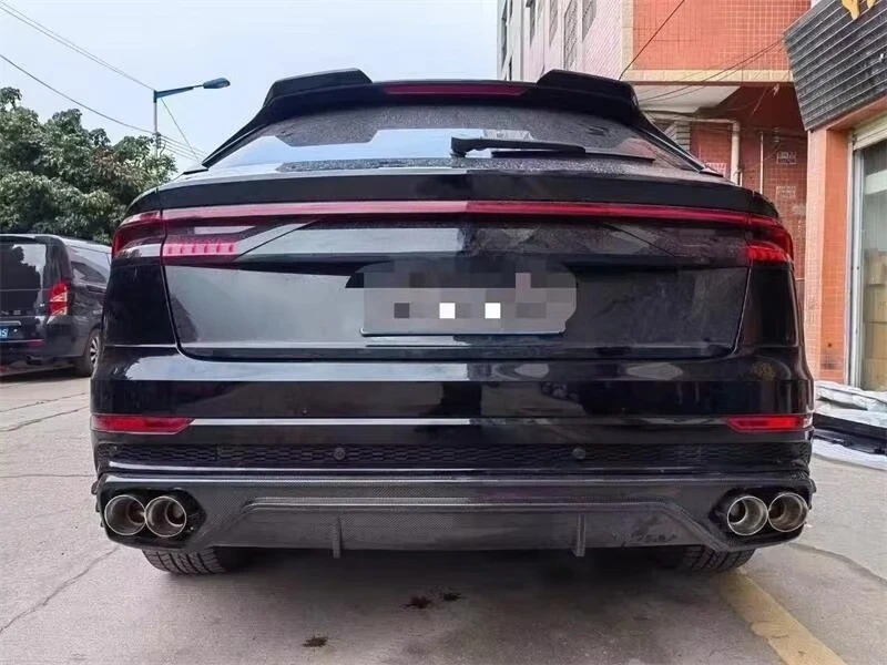 Q8 Upgrade Facelift at Style Body Kit for Q8 Front Lip Rear Diffuser Wide Fender Flares Dry Carbon Fiber Car Bodykit
